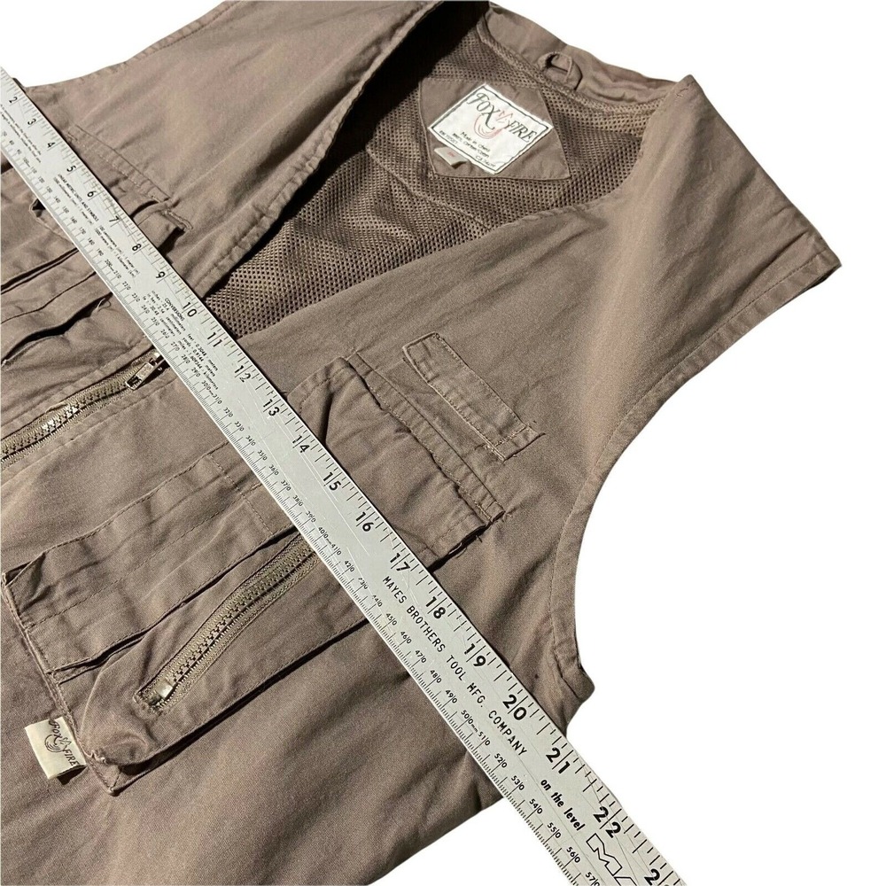 Fox Fire Photography Vest Mens Small Brown Utility Cargo Fishing Safari Hiking - Picture 4 of 7
